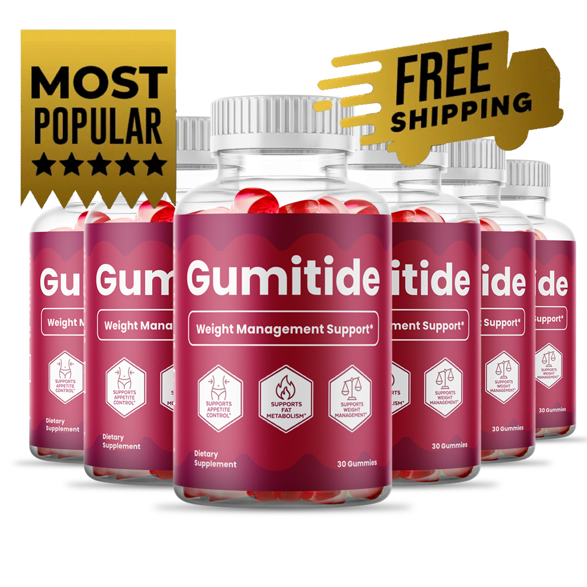 Gumitide 6 Bottles package